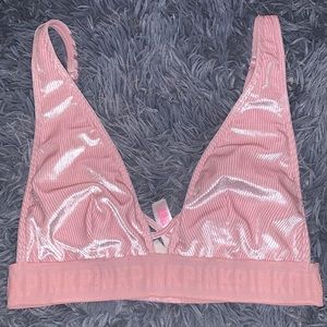 SOFT Velvet Ribbed VS PINK bra